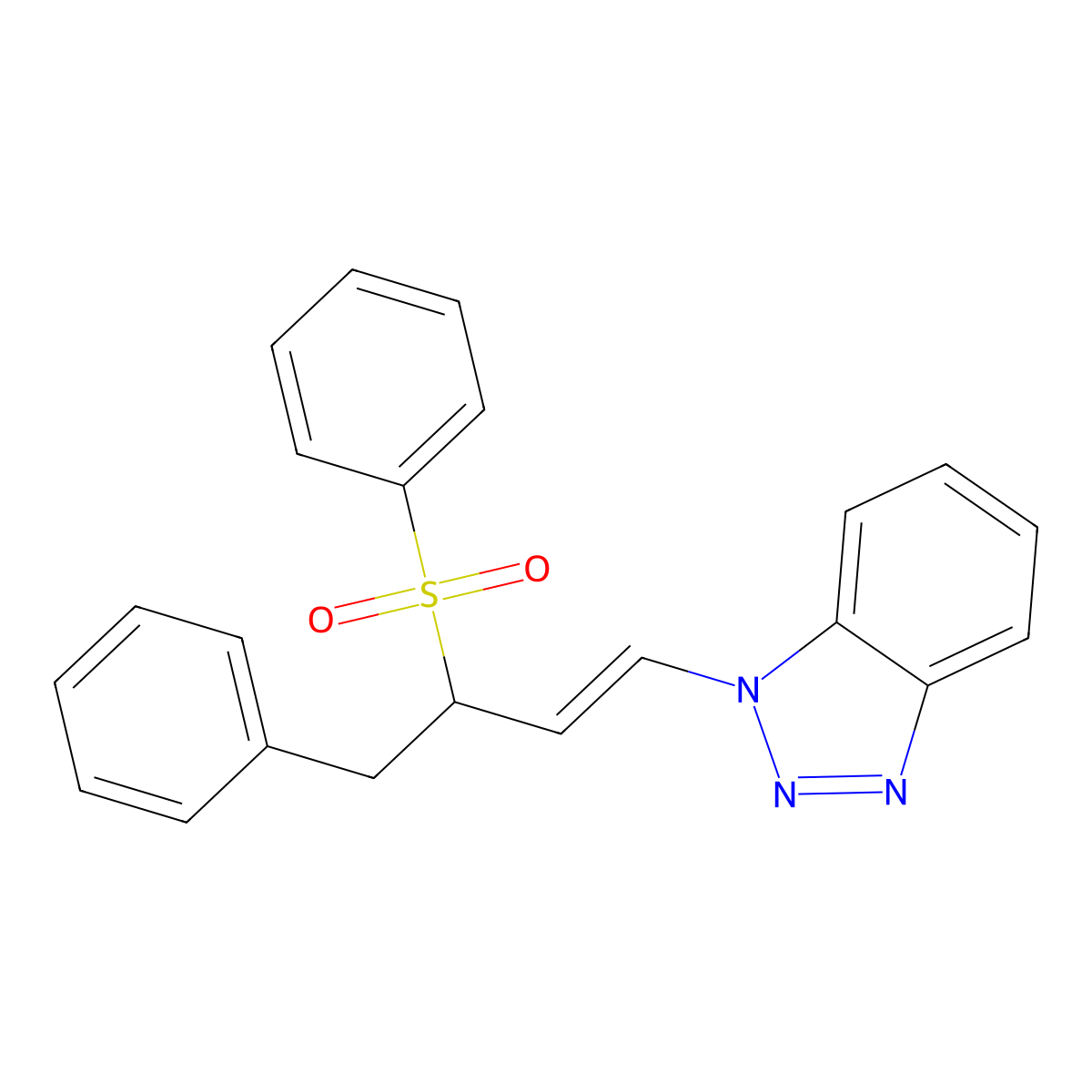 1-[(1E)-3-(Benzenesulfonyl)-4-phenylbut-1-en-1-yl]-1H-1,2,3-benzotriazole molecular structure, CAS 303048-20-6