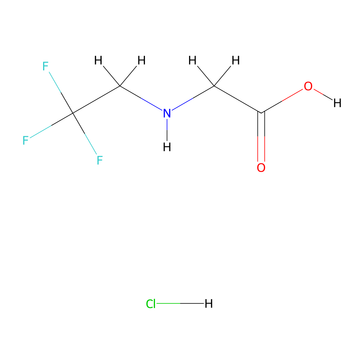 2-[(2,2,2-Trifluoroethyl)amino]acetic acid hydrochloride molecular structure, CAS 303049-67-4