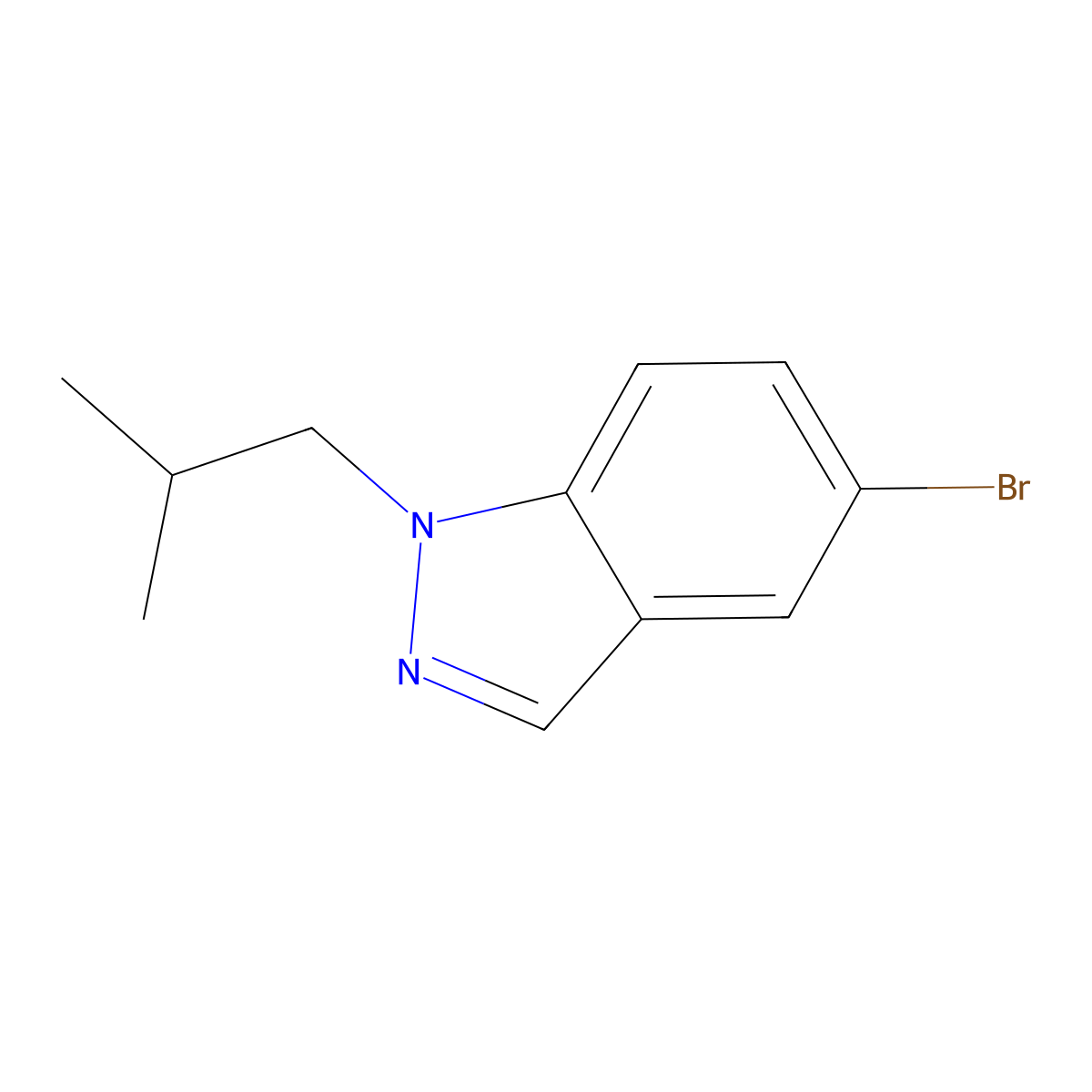 5-Bromo-1-(2-methylpropyl)-1H-indazole molecular structure, CAS 303050-44-4
