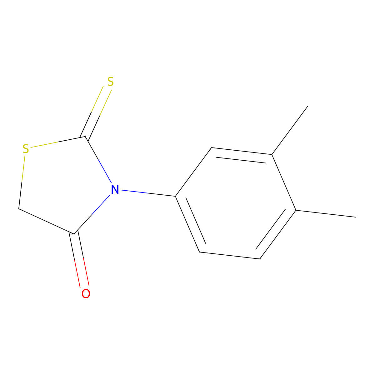 3-(3,4-Dimethylphenyl)-2-sulfanylidene-1,3-thiazolidin-4-one molecular structure, CAS 303056-85-1