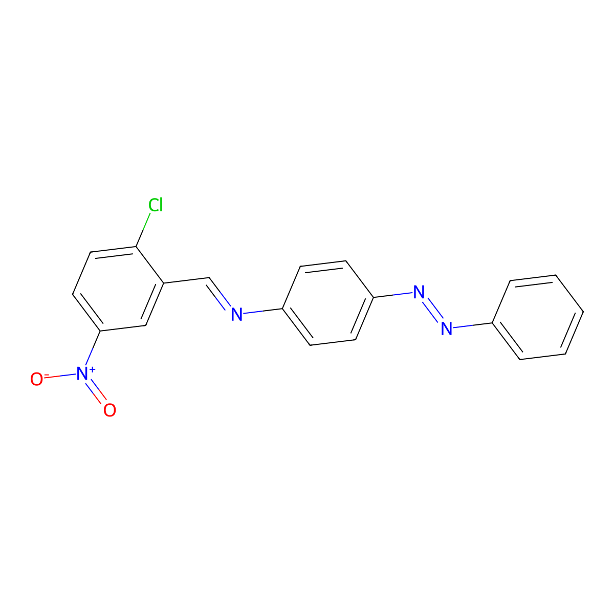 (2-Chloro-5-nitrobenzylidene)[4-(phenyldiazenyl)phenyl]amine molecular structure, CAS 303058-55-1