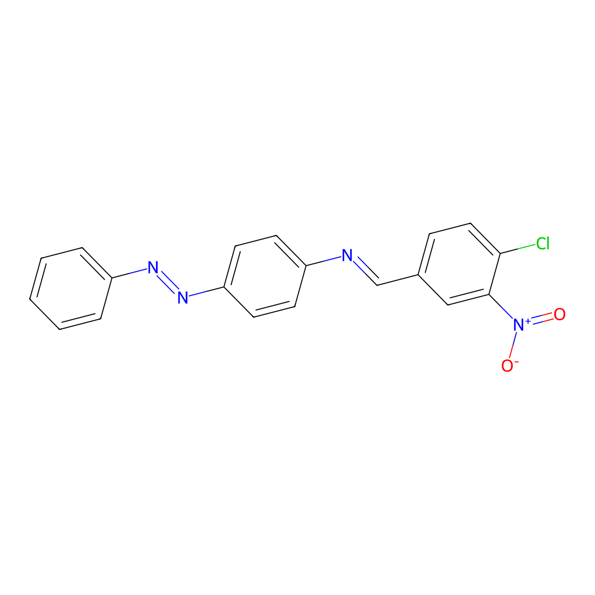 (E)-N-(4-chloro-3-nitrobenzylidene)-4-((Z)-phenyldiazenyl)aniline molecular structure, CAS 303058-68-6