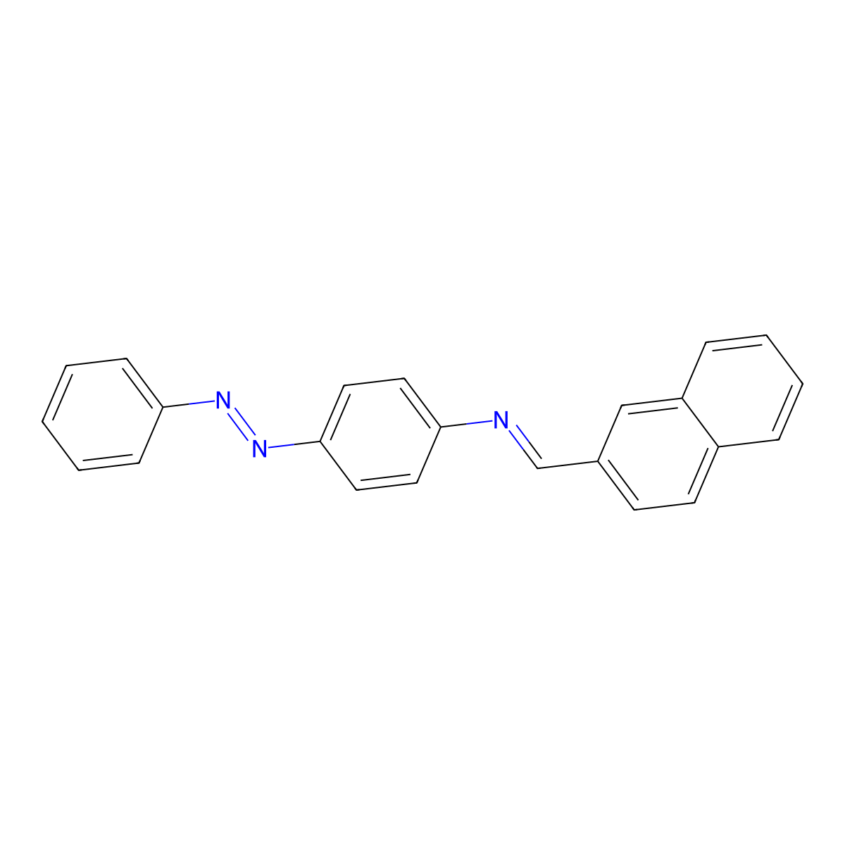 (2-Naphthylmethylene)[4-(phenyldiazenyl)phenyl]amine molecular structure, CAS 303059-00-9