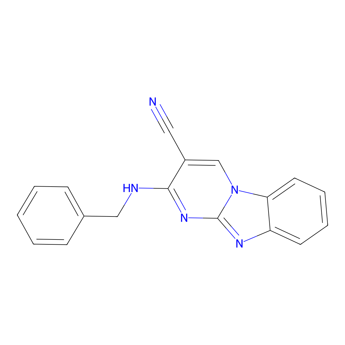 2-(Benzylamino)pyrimido[1,2-a]benzimidazole-3-carbonitrile molecular structure, CAS 303059-26-9