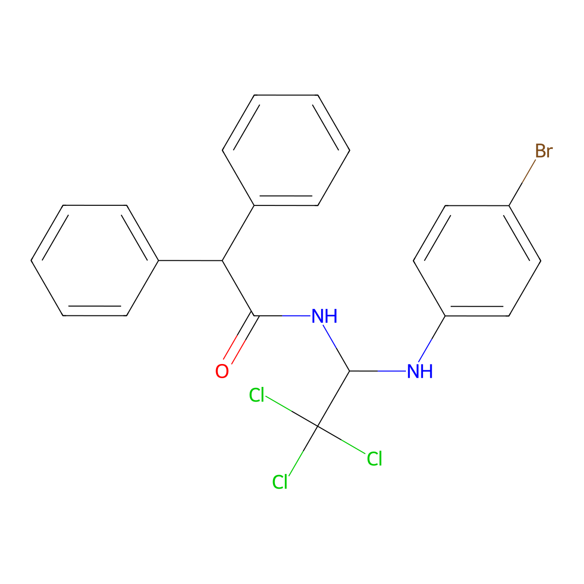 N-(1-(4-Bromoanilino)-2,2,2-trichloroethyl)-2,2-diphenylacetamide molecular structure, CAS 303061-49-6