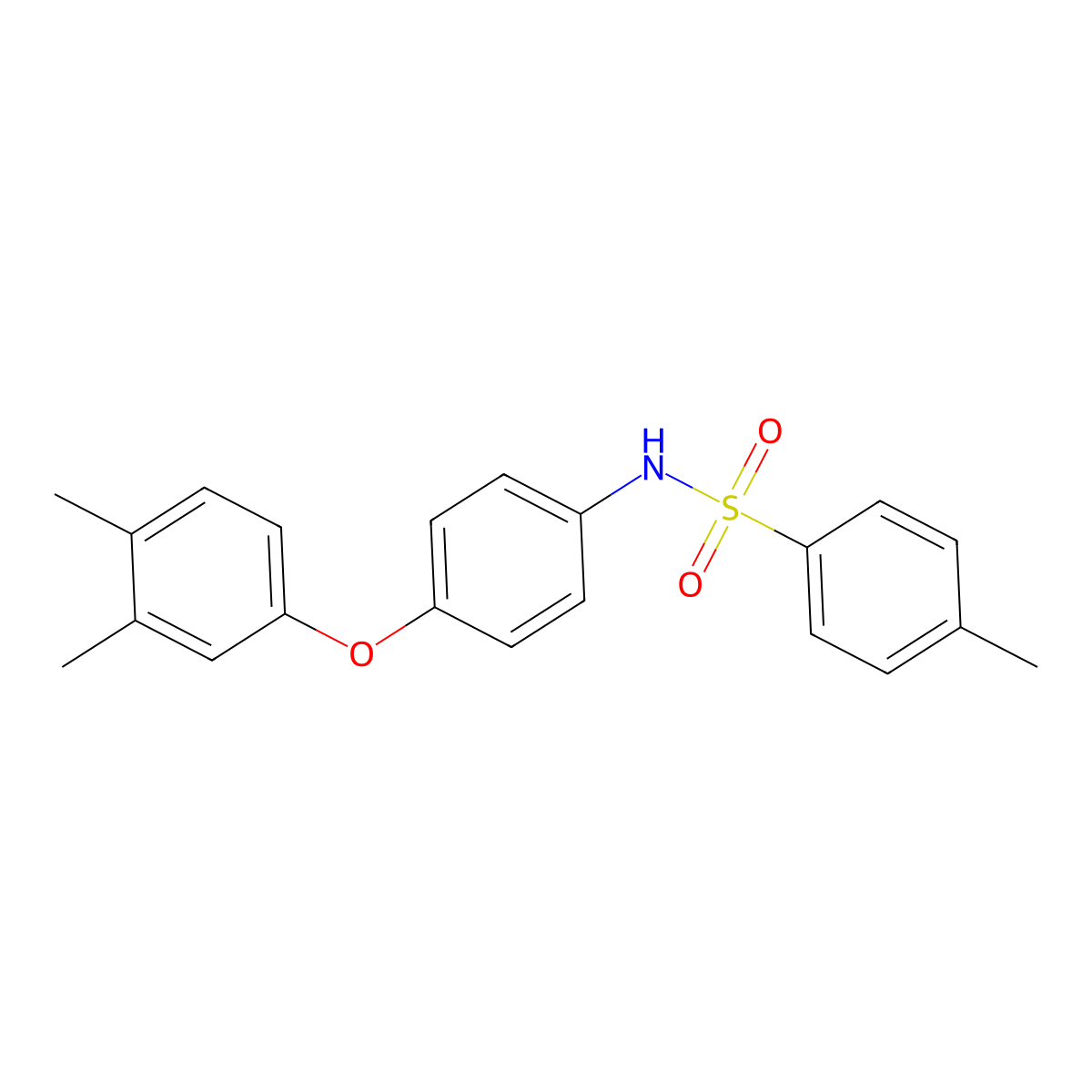 N-[4-(3,4-dimethylphenoxy)phenyl]-4-methylbenzenesulfonamide molecular structure, CAS 303062-33-1