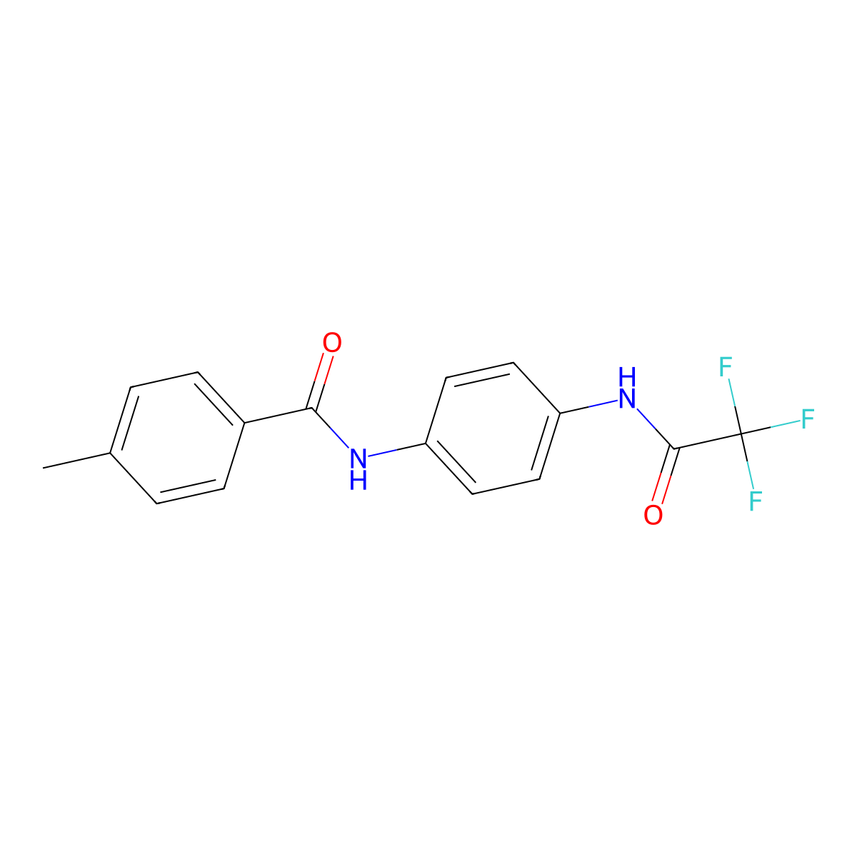 4-methyl-N-{4-[(trifluoroacetyl)amino]phenyl}benzamide molecular structure, CAS 303062-49-9