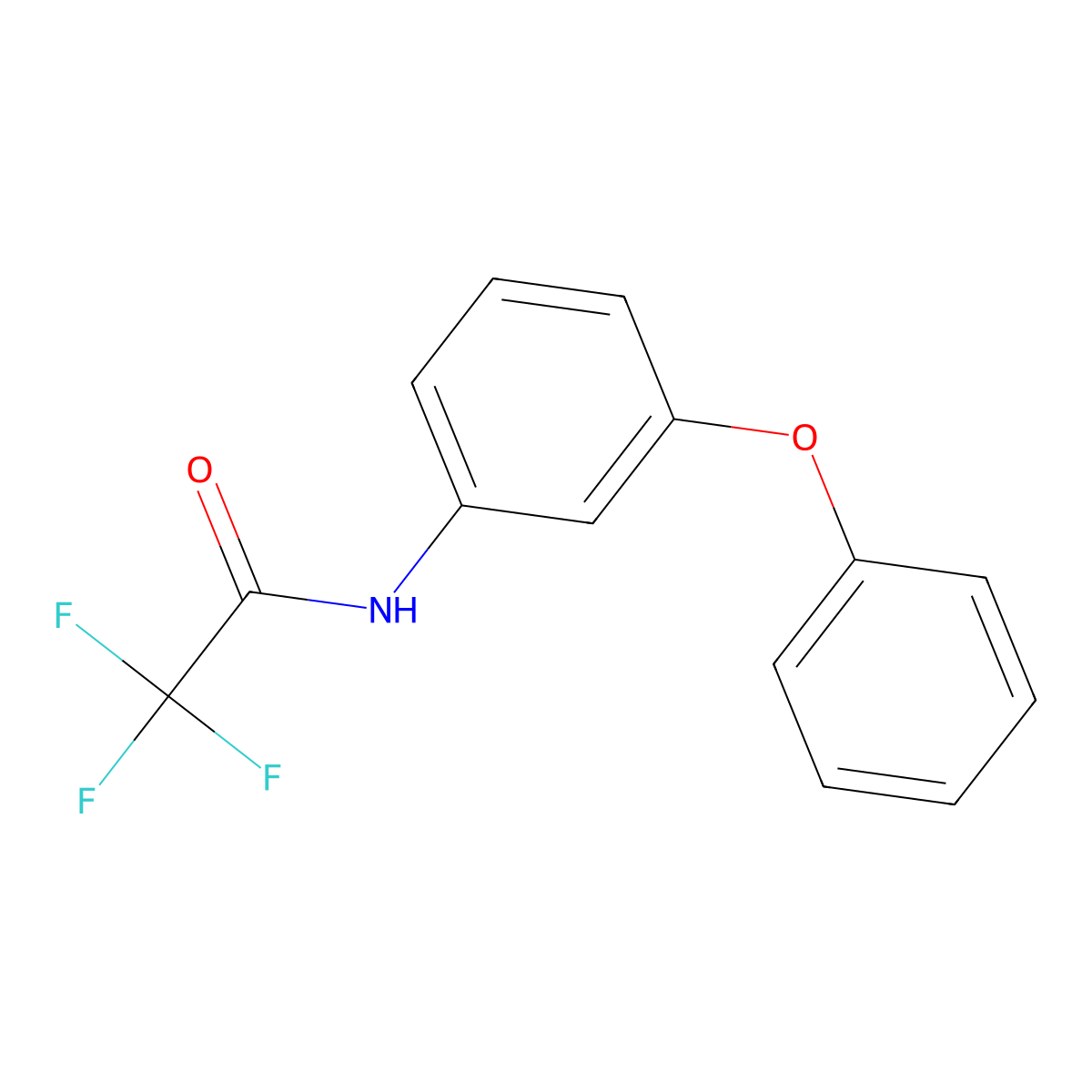 2,2,2-trifluoro-N-(3-phenoxyphenyl)acetamide molecular structure, CAS 303062-51-3