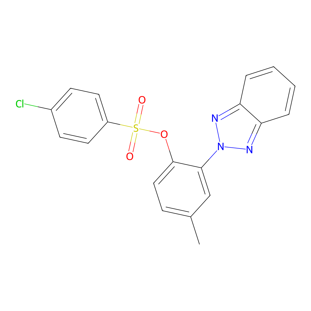 2-(2H-1,2,3-benzotriazol-2-yl)-4-methylphenyl 4-chlorobenzenesulfonate molecular structure, CAS 303062-62-6