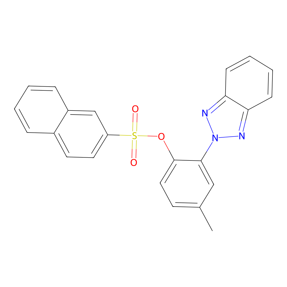 [2-(Benzotriazol-2-yl)-4-methylphenyl] naphthalene-2-sulfonate molecular structure, CAS 303062-64-8