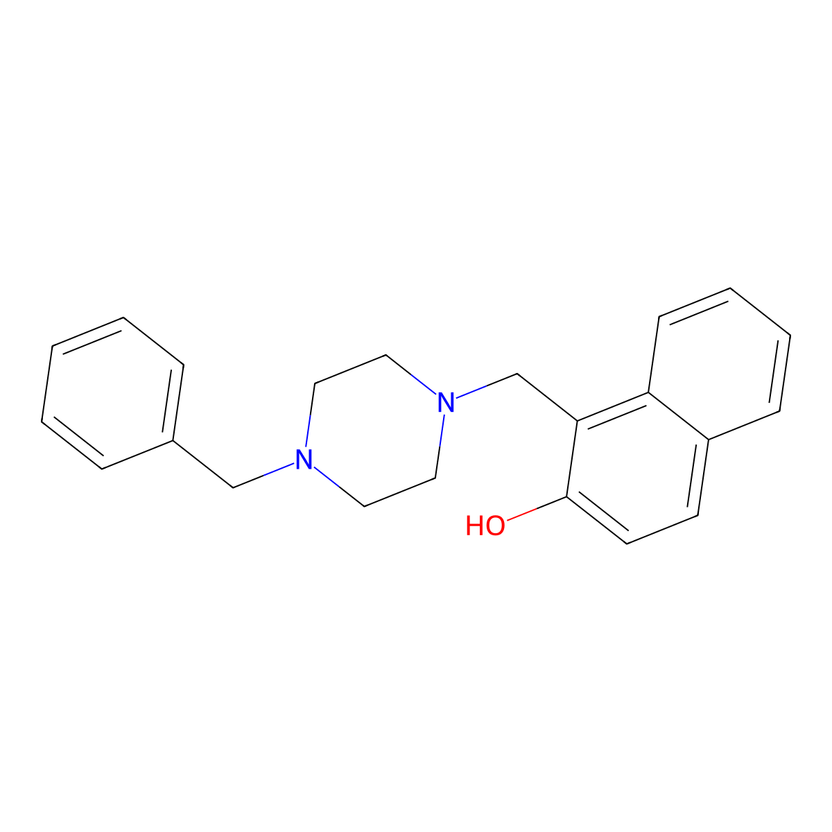 1-[(4-Benzylpiperazin-1-yl)methyl]naphthalen-2-ol molecular structure, CAS 303062-86-4