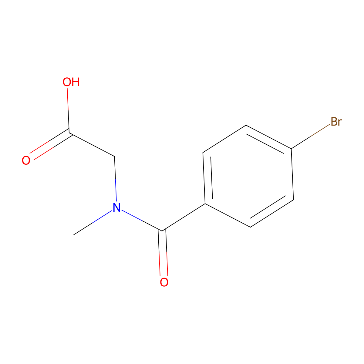 [(4-BromobenZoyl)(methyl)amino]acetic acid molecular structure, CAS 303063-05-0