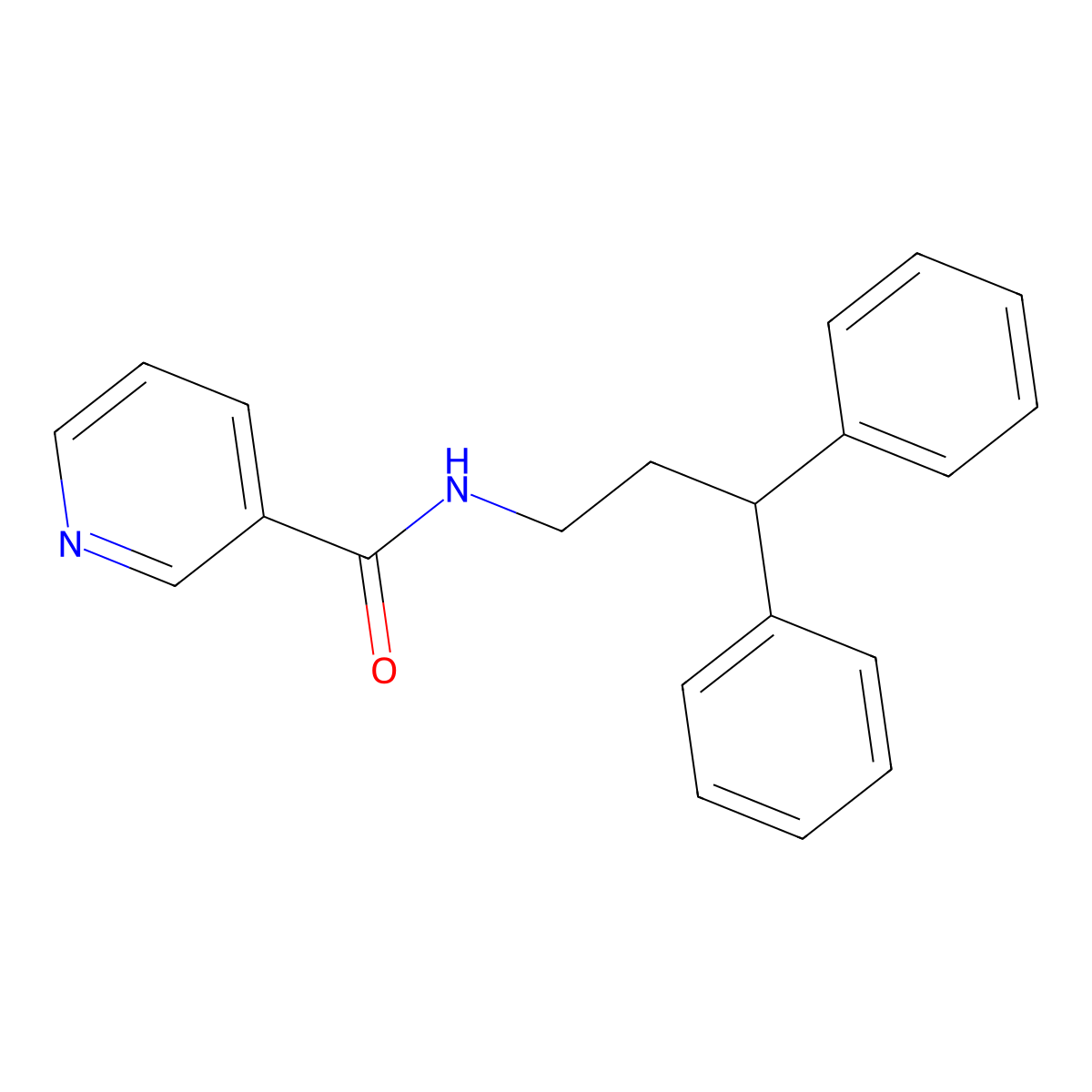 N-(3,3-diphenylpropyl)pyridine-3-carboxamide molecular structure, CAS 303064-42-8
