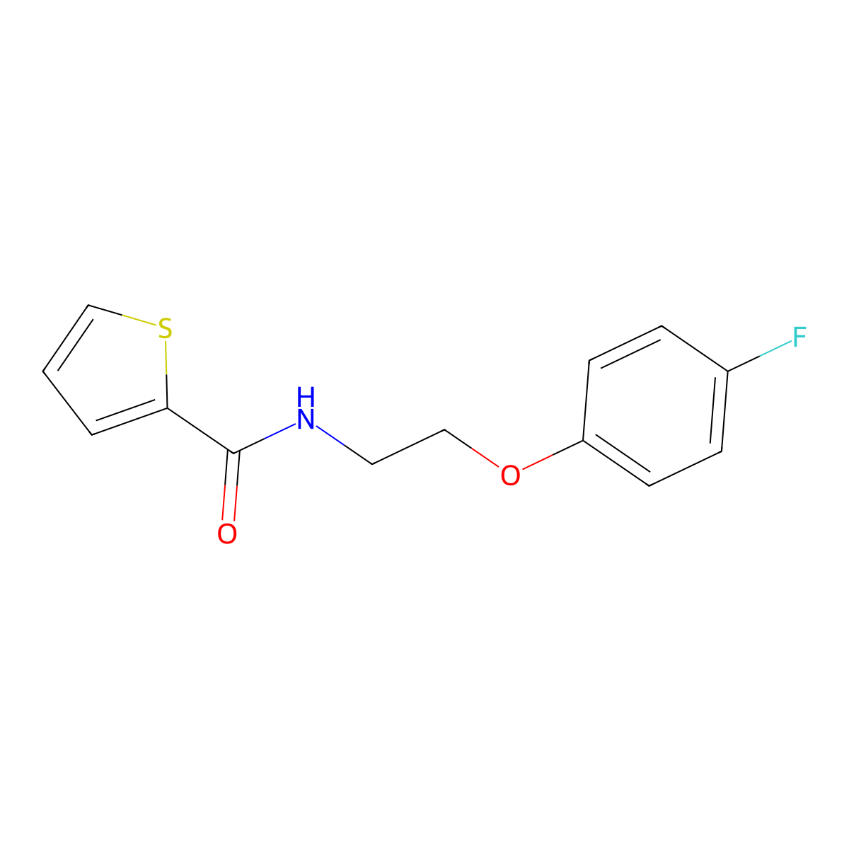 N-[2-(4-fluorophenoxy)ethyl]thiophene-2-carboxamide molecular structure, CAS 303064-53-1