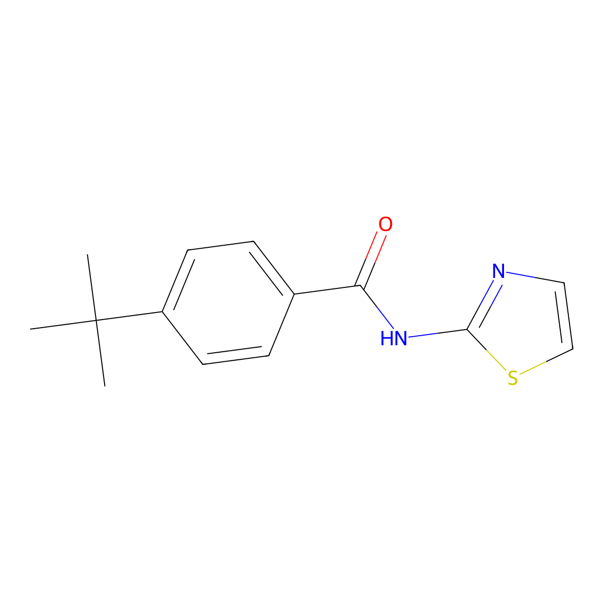 4-Tert-butyl-N-(1,3-thiazol-2-YL)benzamide molecular structure, CAS 303064-92-8