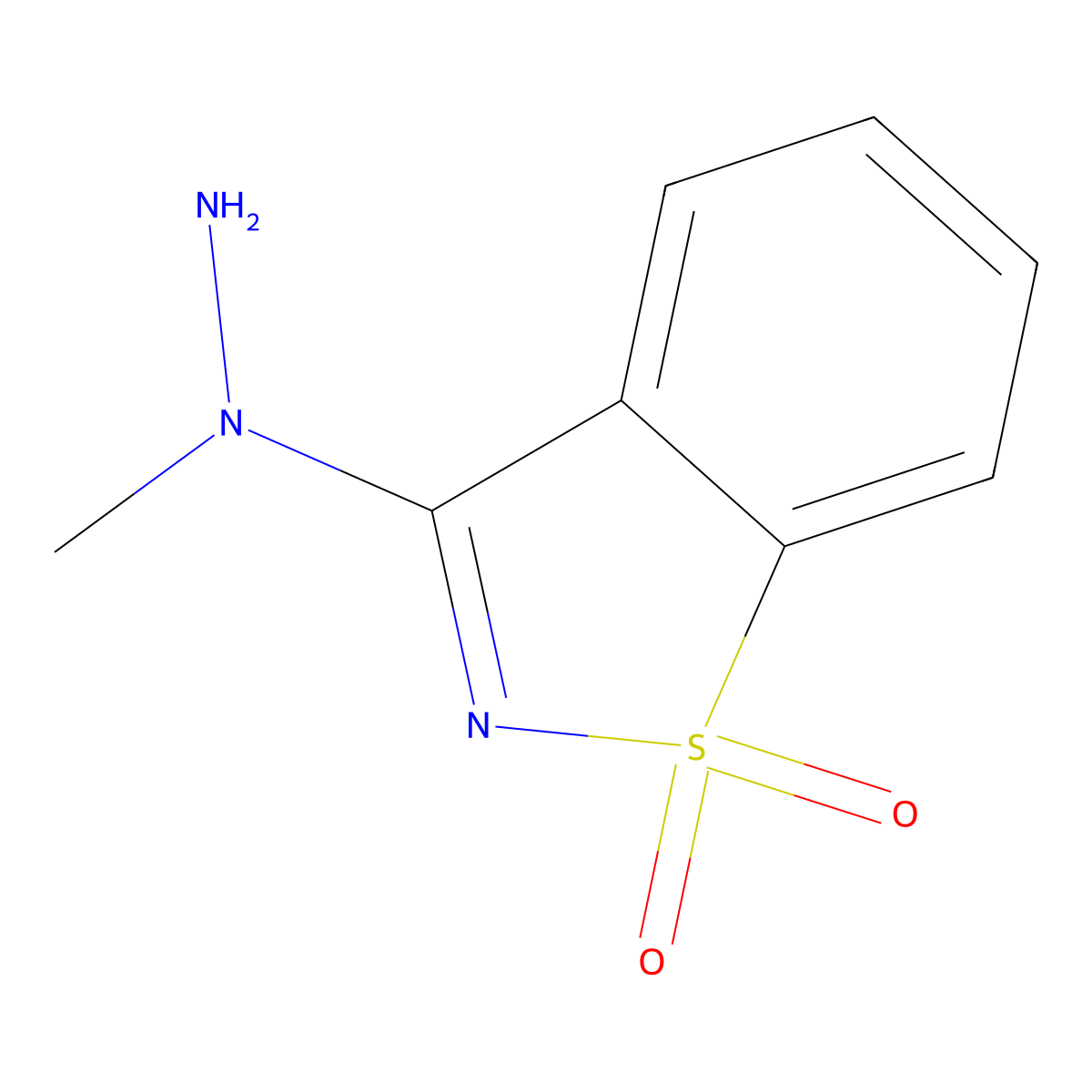 3-(1-Methylhydrazino)-1,2-benzisothiazole 1,1-dioxide molecular structure, CAS 303064-94-0