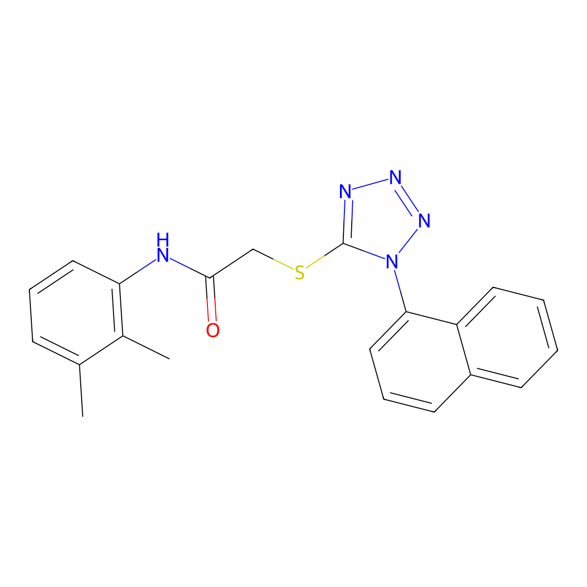 N-(2,3-dimethylphenyl)-2-(1-naphthalen-1-yltetrazol-5-yl)sulfanylacetamide molecular structure, CAS 303065-42-1