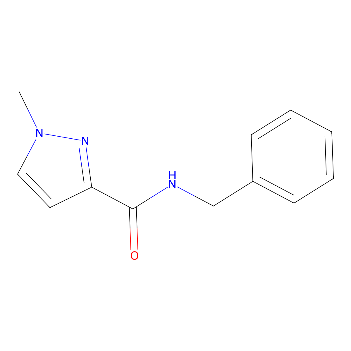 N-Benzyl-1-methyl-1H-pyrazole-3-carboxamide molecular structure, CAS 303066-25-3