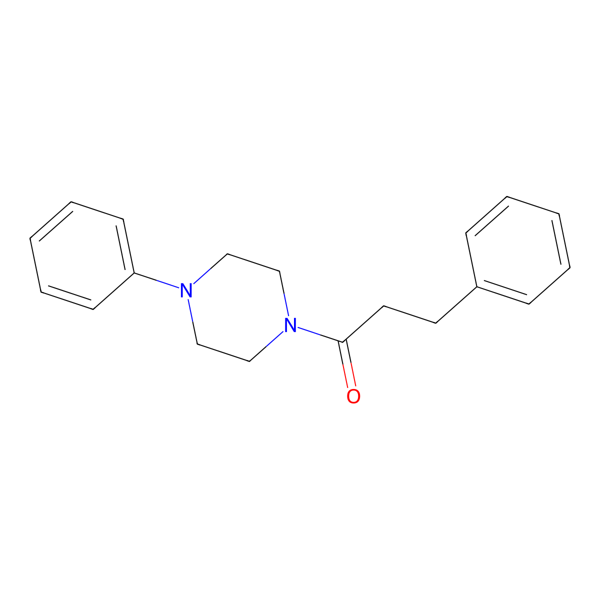 3-Phenyl-1-(4-phenylpiperazin-1-yl)propan-1-one molecular structure, CAS 303066-54-8