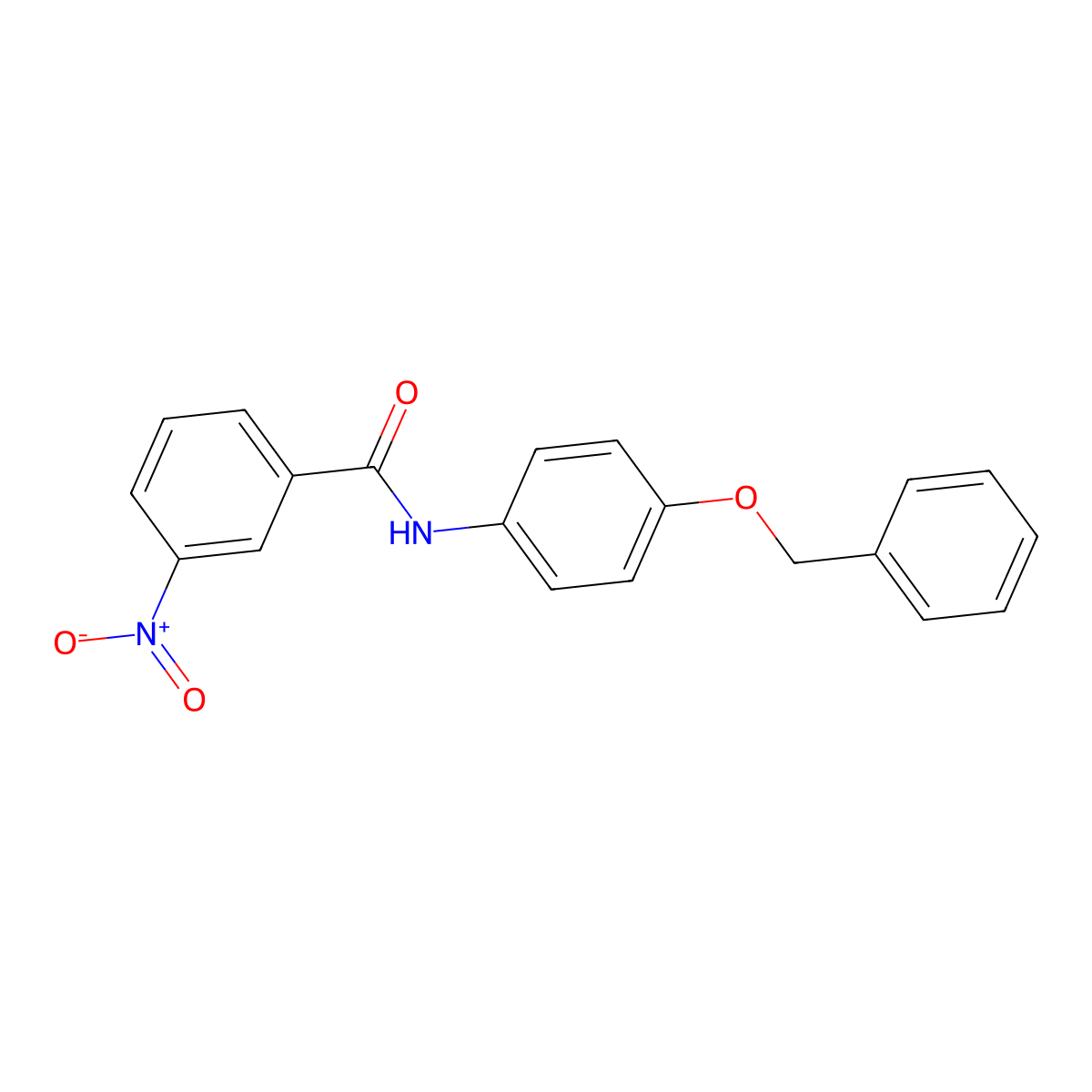 N-[4-(benzyloxy)phenyl]-3-nitrobenzamide molecular structure, CAS 303066-81-1