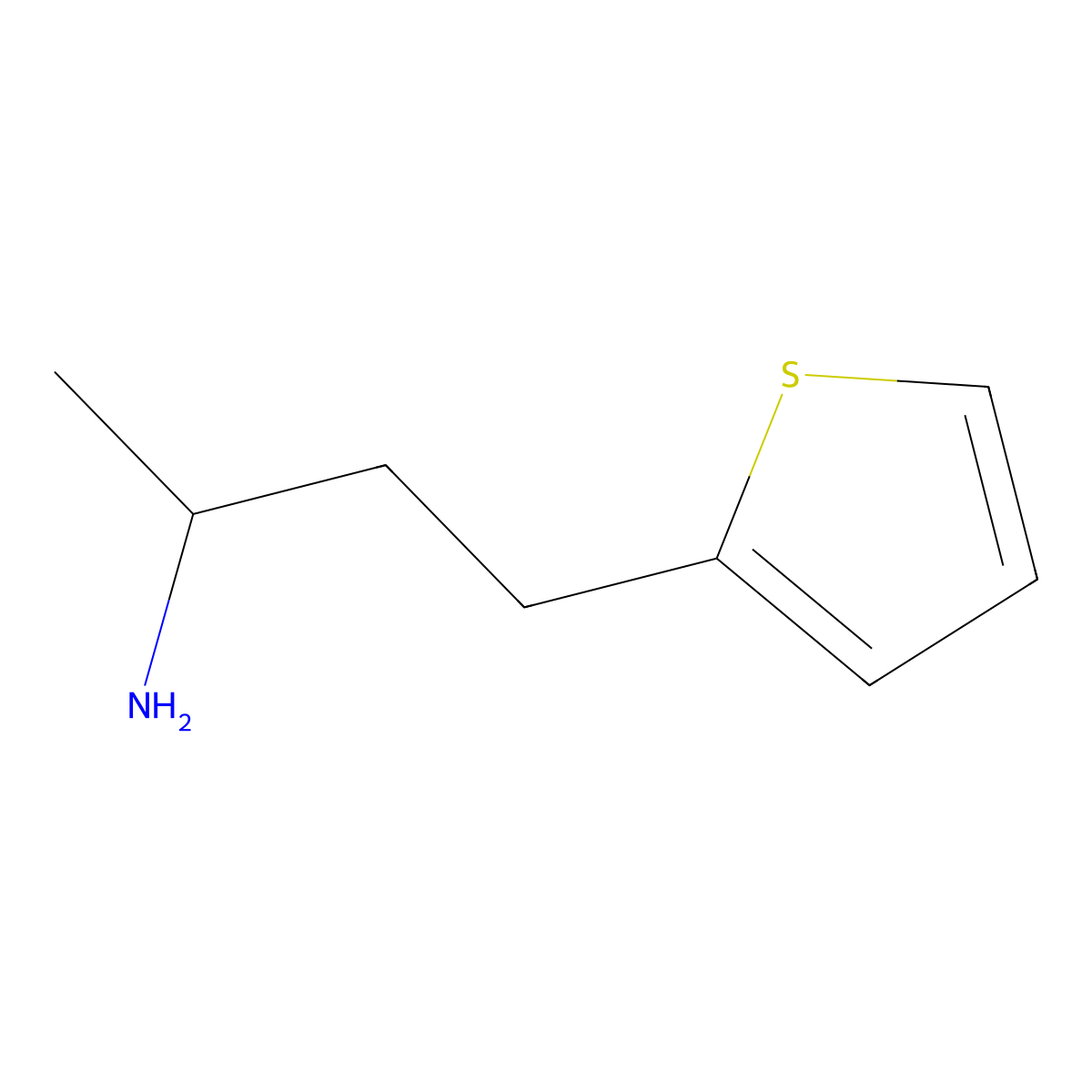 4-(Thiophen-2-yl)butan-2-amine molecular structure, CAS 303070-15-7