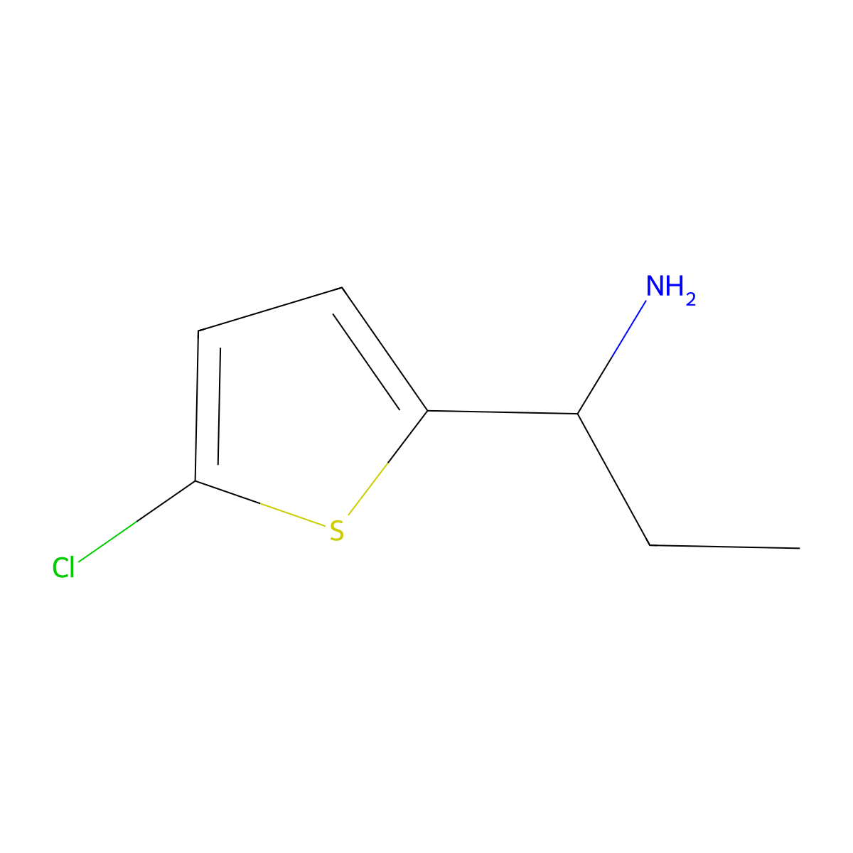1-(5-Chlorothiophen-2-yl)propan-1-amine molecular structure, CAS 303070-22-6