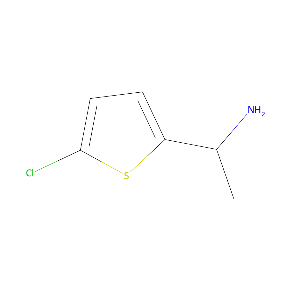 (1S)-1-(5-chlorothiophen-2-yl)ethan-1-amine molecular structure, CAS 303070-26-0