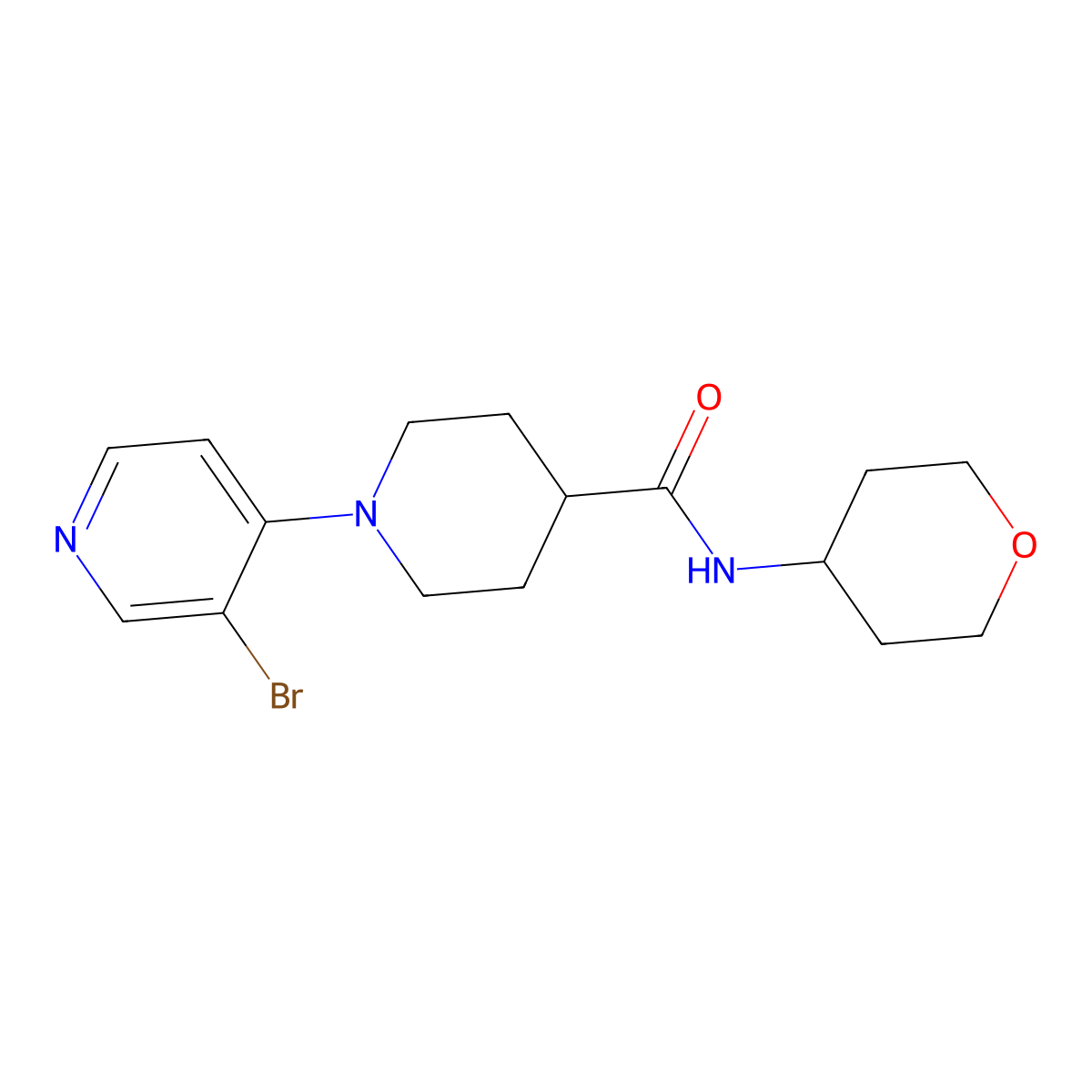 1-(1,3-benzoxazol-2-yl)-N-(oxan-4-yl)pyrrolidine-3-carboxamide molecular structure, CAS 3030725-93-7