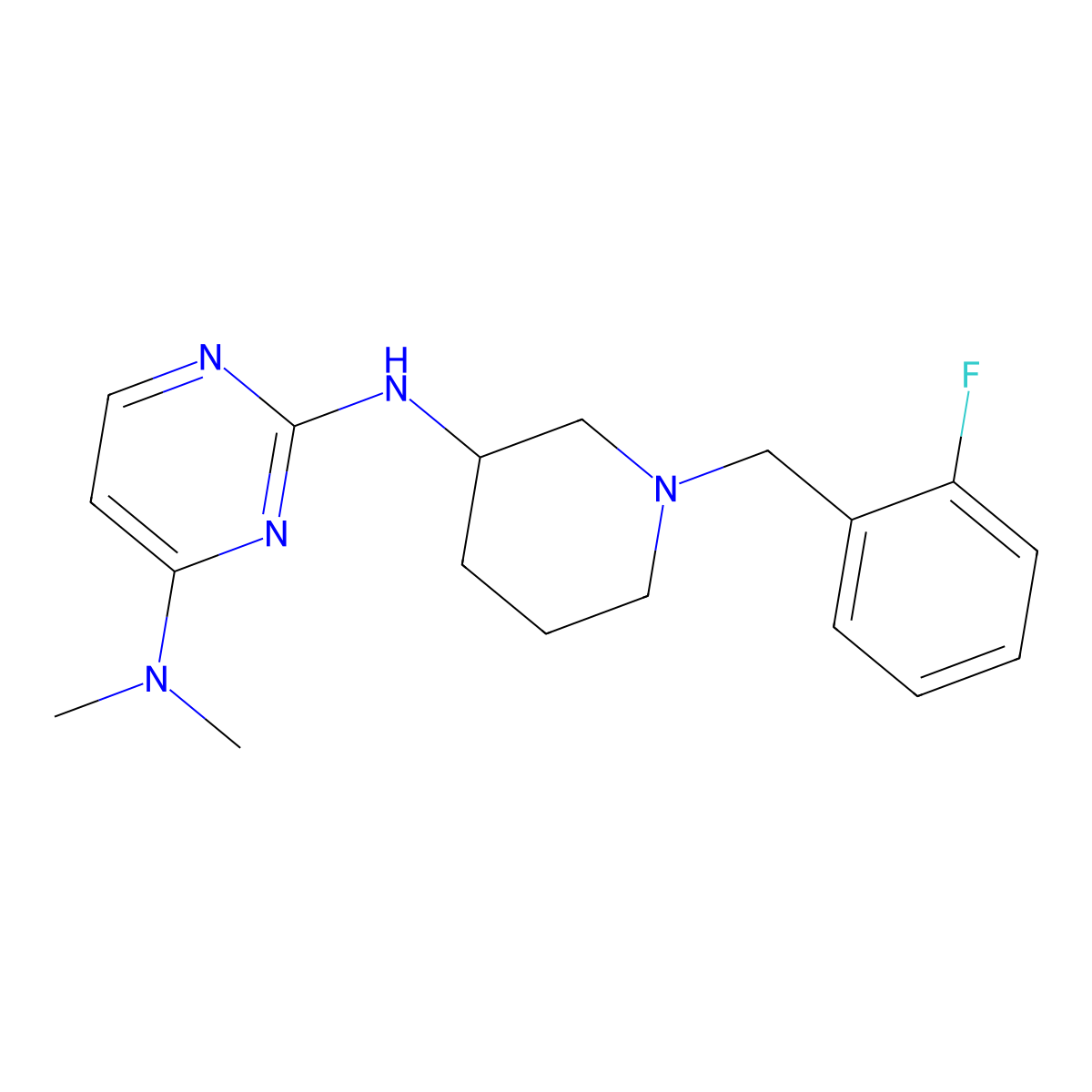 N2-{1-[(2-fluorophenyl)methyl]piperidin-3-yl}-N4,N4-dimethylpyrimidine-2,4-diamine molecular structure, CAS 3030726-32-7