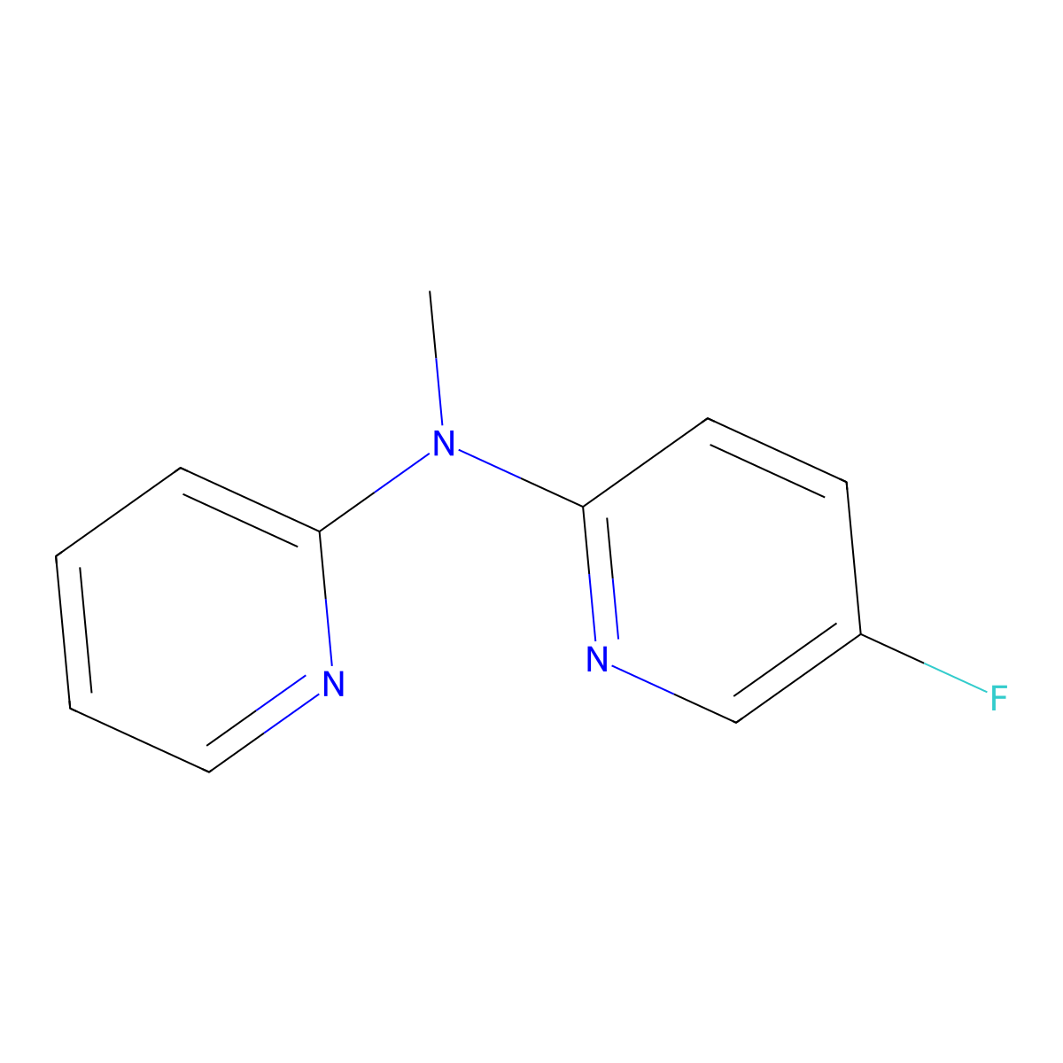 5-fluoro-N-methyl-N-(pyridin-2-yl)pyridin-2-amine molecular structure, CAS 3030726-43-0