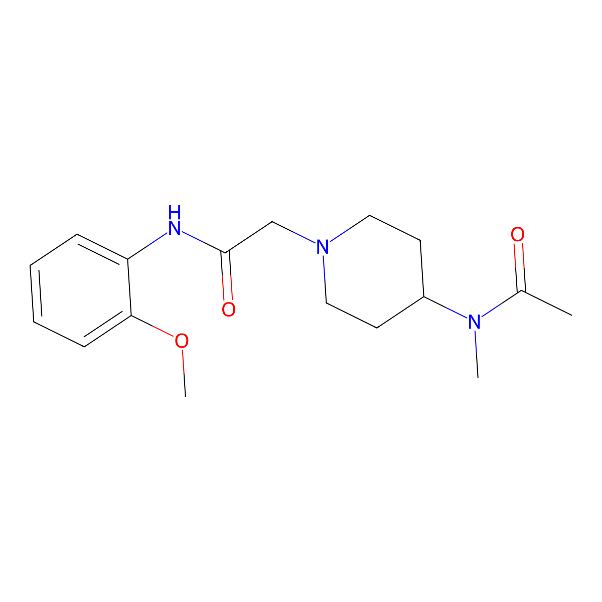 N-(1-{[(2-methoxyphenyl)carbamoyl]methyl}piperidin-4-yl)-N-methylacetamide molecular structure, CAS 3030726-46-3