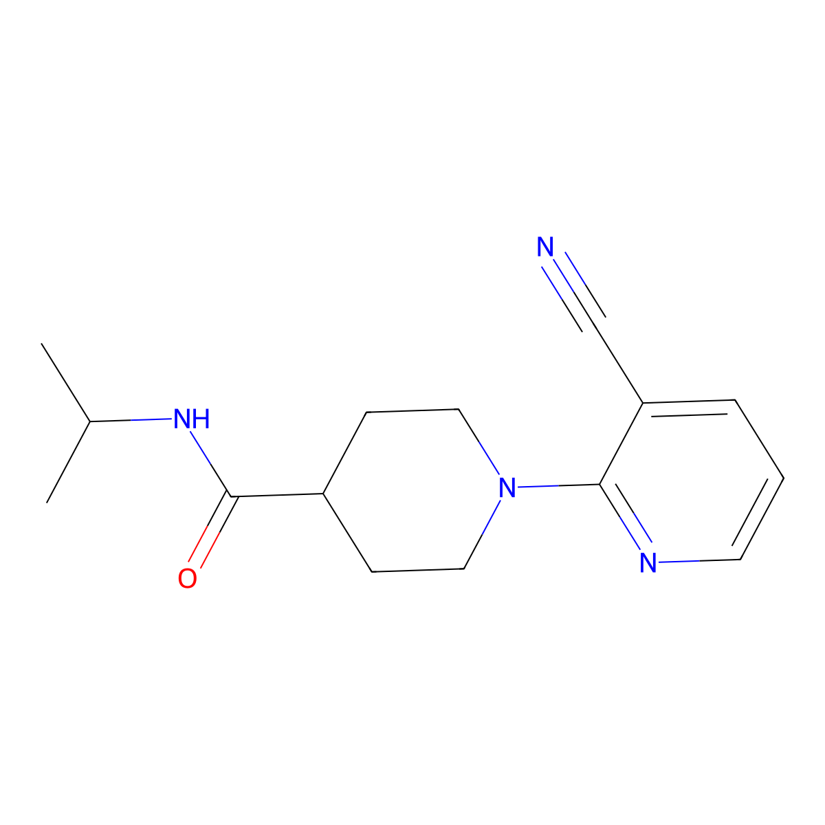 1-(3-cyanopyridin-2-yl)-N-(propan-2-yl)piperidine-4-carboxamide molecular structure, CAS 3030726-47-4