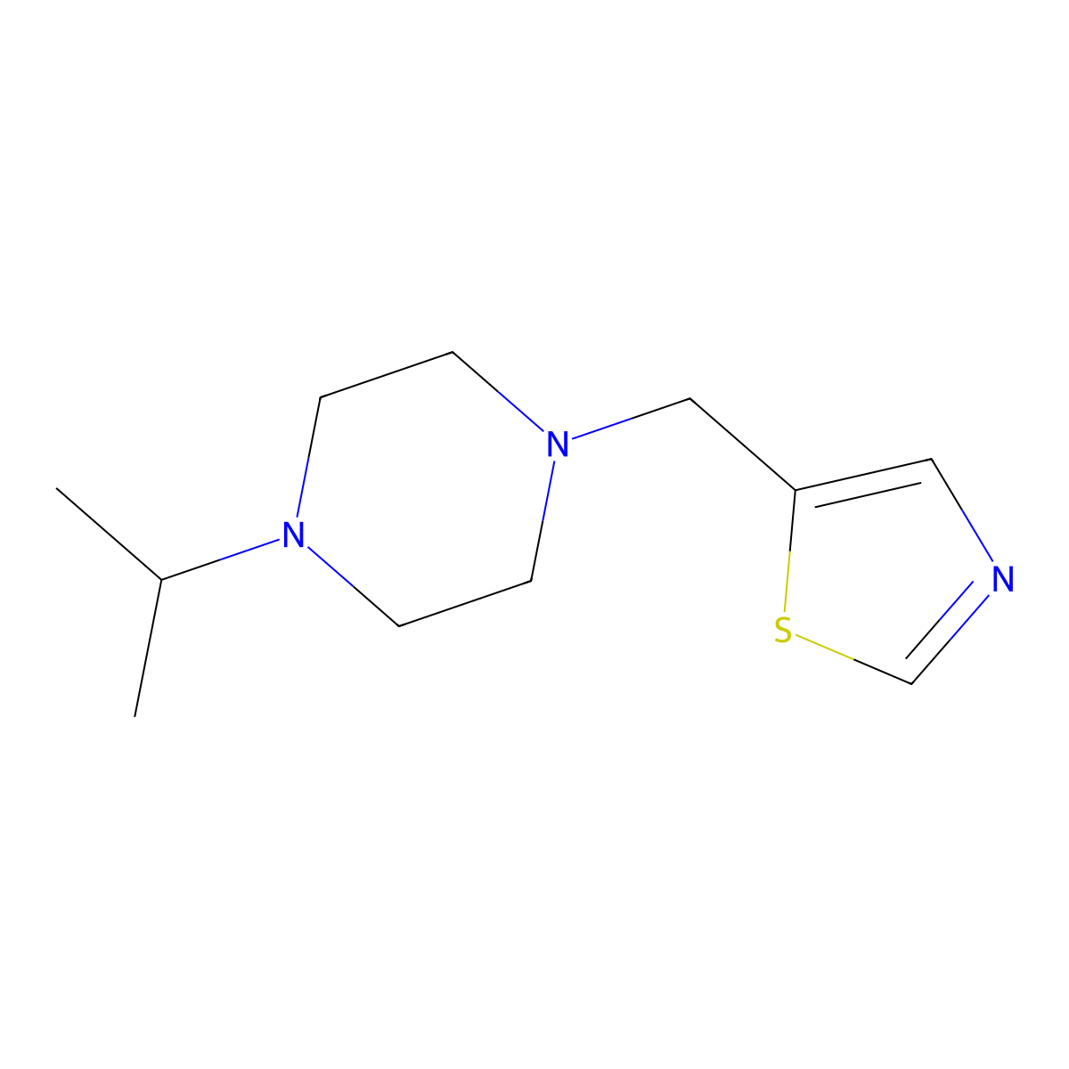 1-(Propan-2-yl)-4-[(1,3-thiazol-5-yl)methyl]piperazine molecular structure, CAS 3030726-58-7