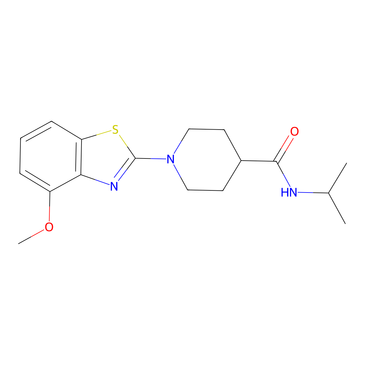 1-(4-methoxy-1,3-benzothiazol-2-yl)-N-(propan-2-yl)piperidine-4-carboxamide molecular structure, CAS 3030726-74-7