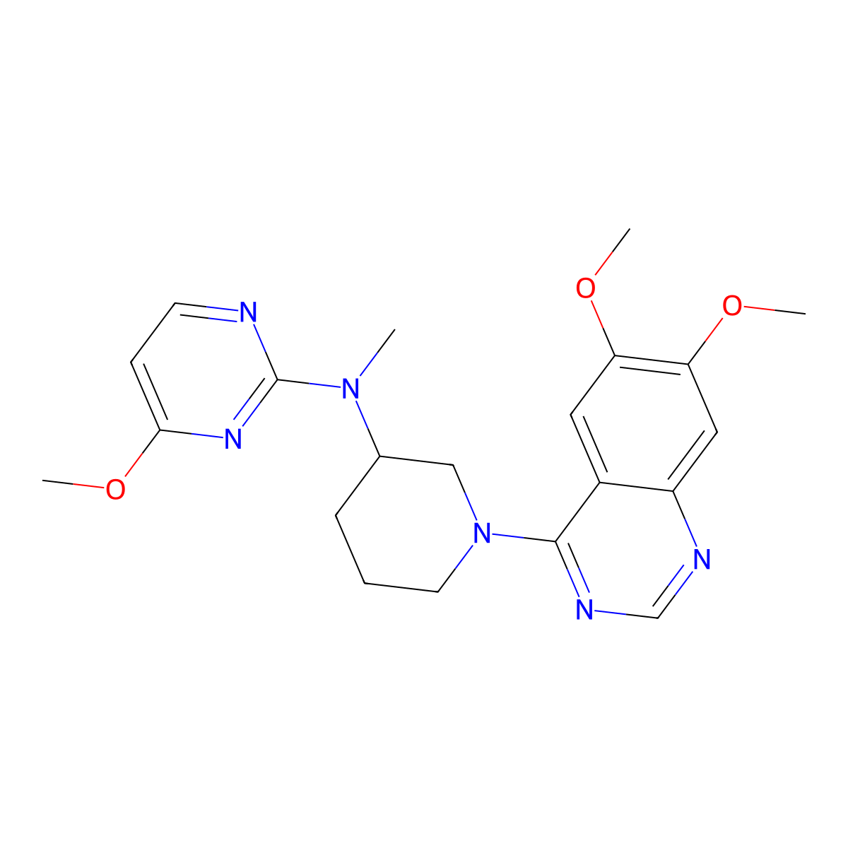 N-[1-(6,7-dimethoxyquinazolin-4-yl)piperidin-3-yl]-4-methoxy-N-methylpyrimidin-2-amine molecular structure, CAS 3030728-72-1
