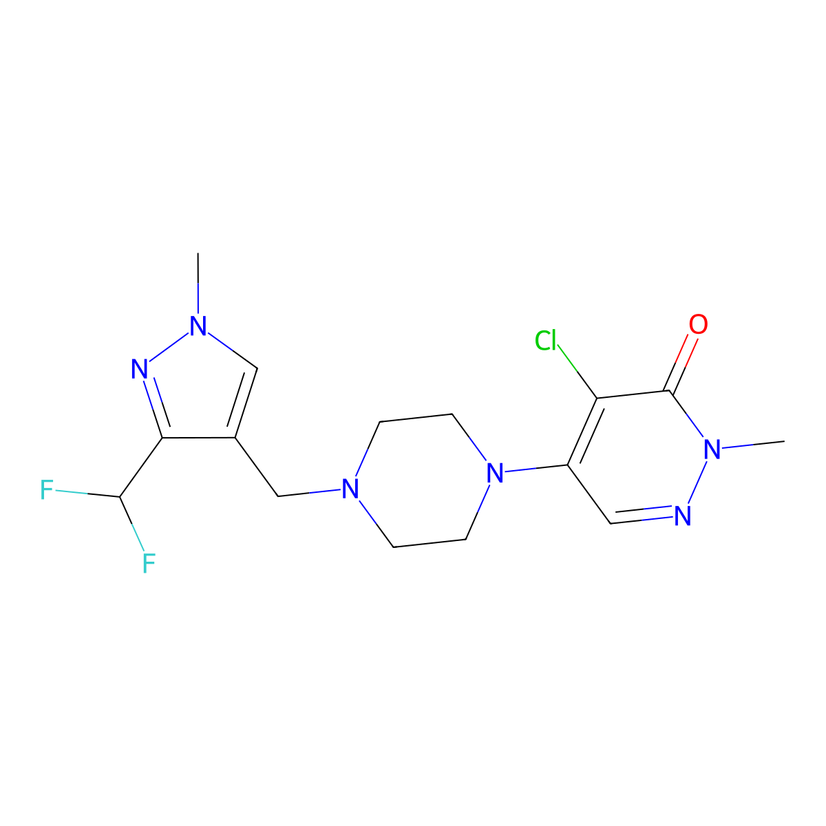 4-chloro-2-methyl-5-[4-(7-methyl-7H-purin-6-yl)piperazin-1-yl]-2,3-dihydropyridazin-3-one molecular structure, CAS 3030728-74-3