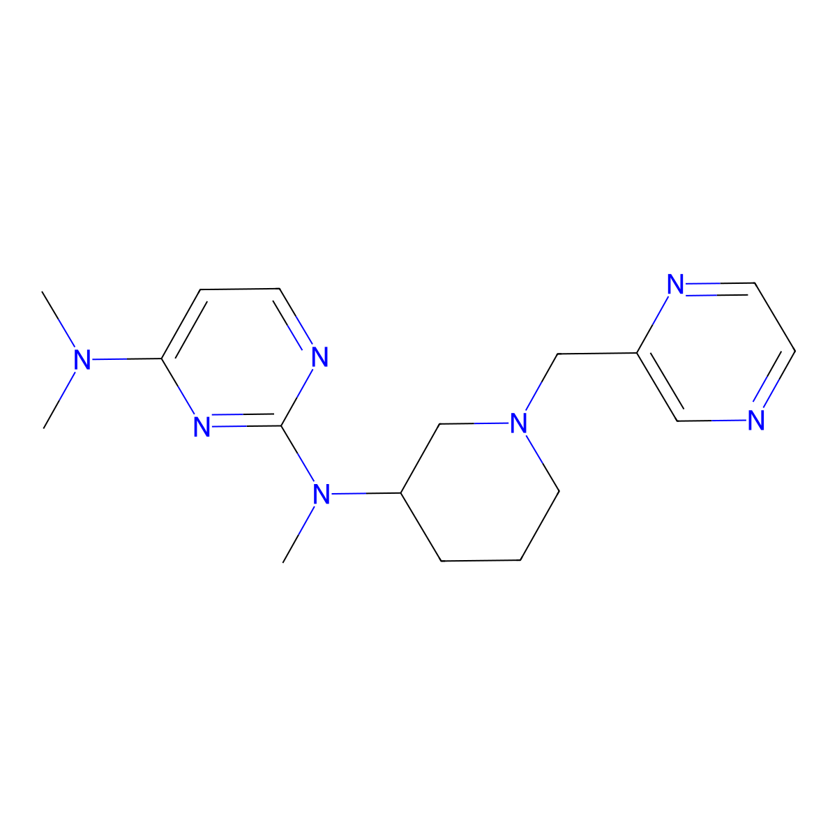 N2,N4,N4-trimethyl-N2-{1-[(pyrazin-2-yl)methyl]piperidin-3-yl}pyrimidine-2,4-diamine molecular structure, CAS 3030728-77-6