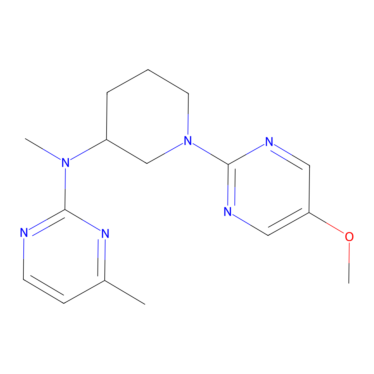 N-[1-(5-methoxypyrimidin-2-yl)piperidin-3-yl]-N,4-dimethylpyrimidin-2-amine molecular structure, CAS 3030728-98-1