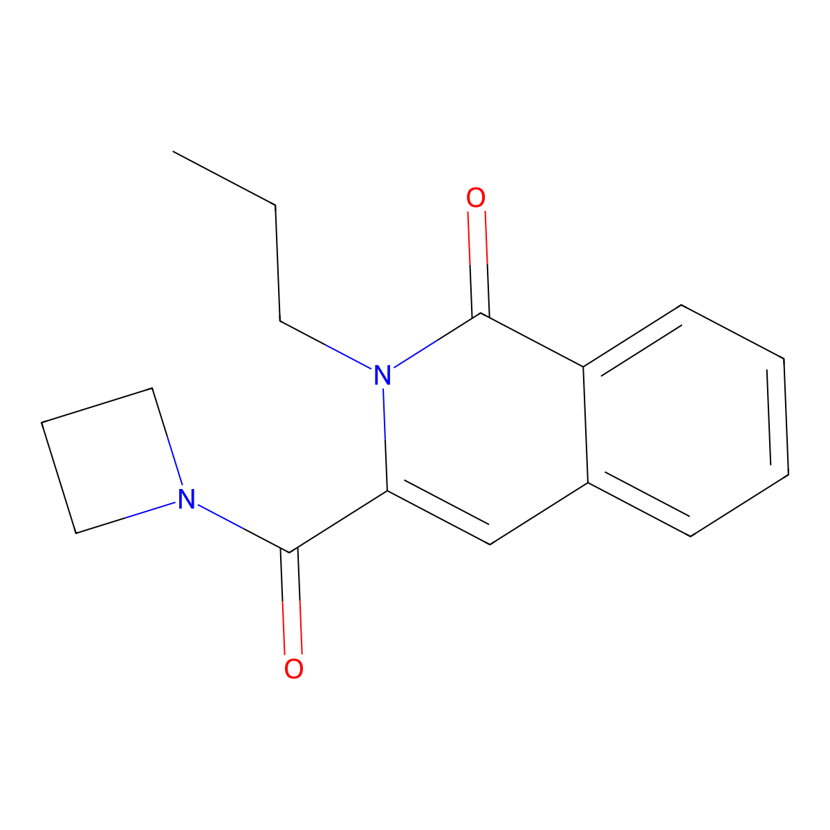 3-(Azetidine-1-carbonyl)-2-propylisoquinolin-1-one molecular structure, CAS 3030730-00-5