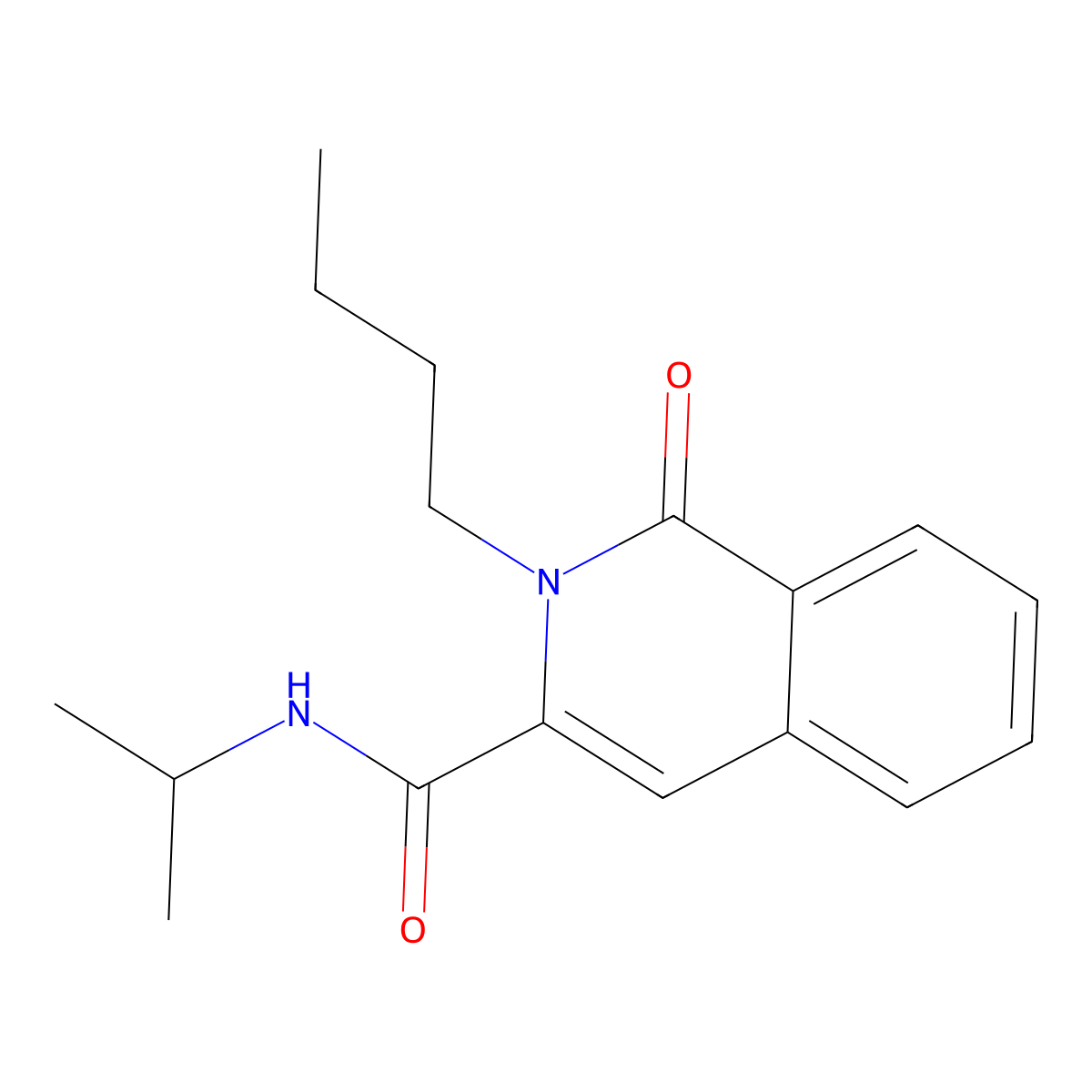 2-butyl-1-oxo-N-propan-2-ylisoquinoline-3-carboxamide molecular structure, CAS 3030746-95-0