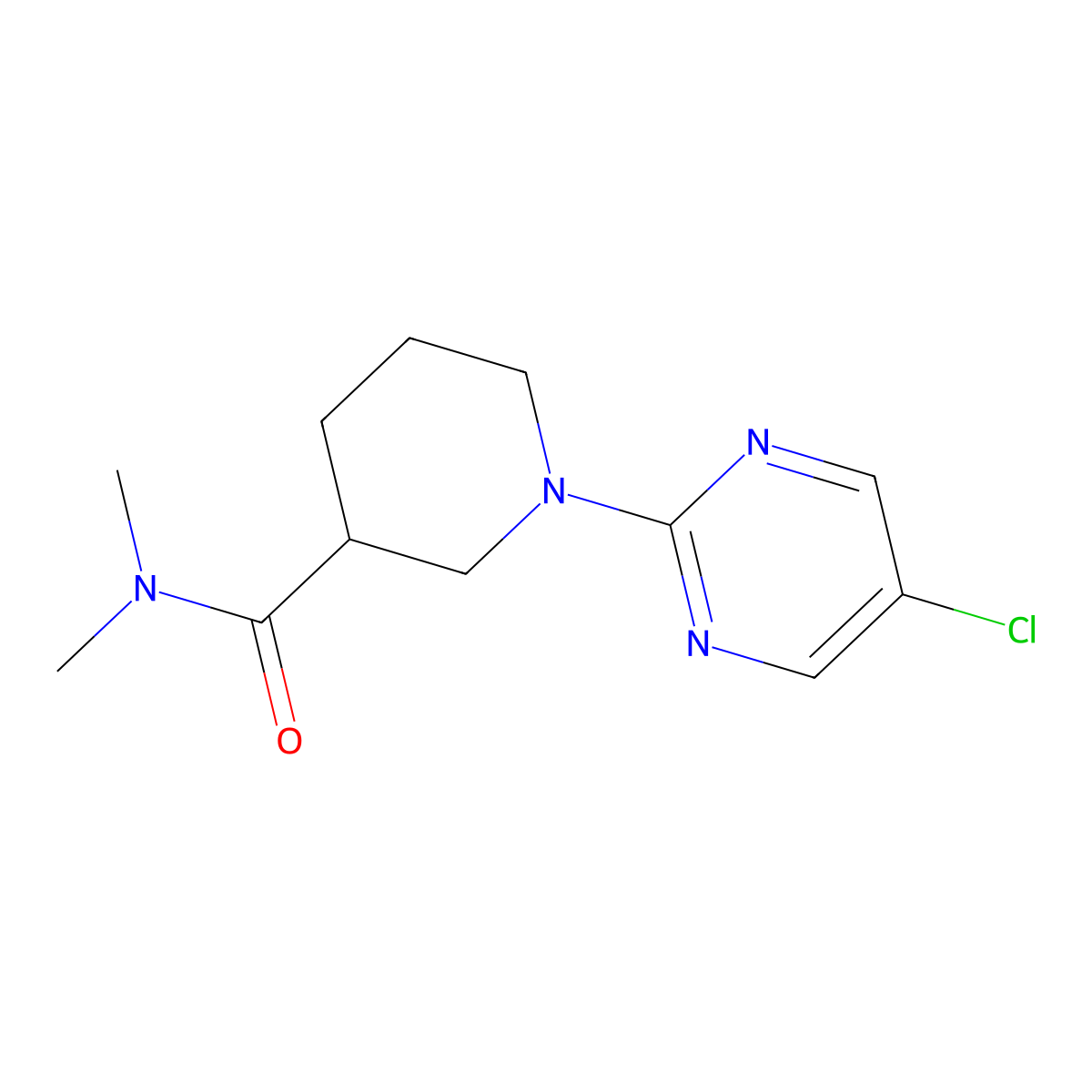 1-(5-chloropyrimidin-2-yl)-N,N-dimethylpiperidine-3-carboxamide molecular structure, CAS 3030763-81-3