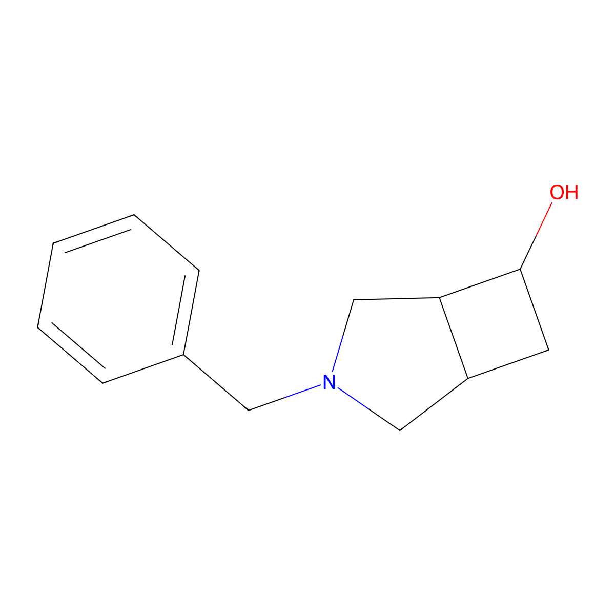 3-Benzyl-3-azabicyclo[3.2.0]heptan-6-ol molecular structure, CAS 3030765-43-3