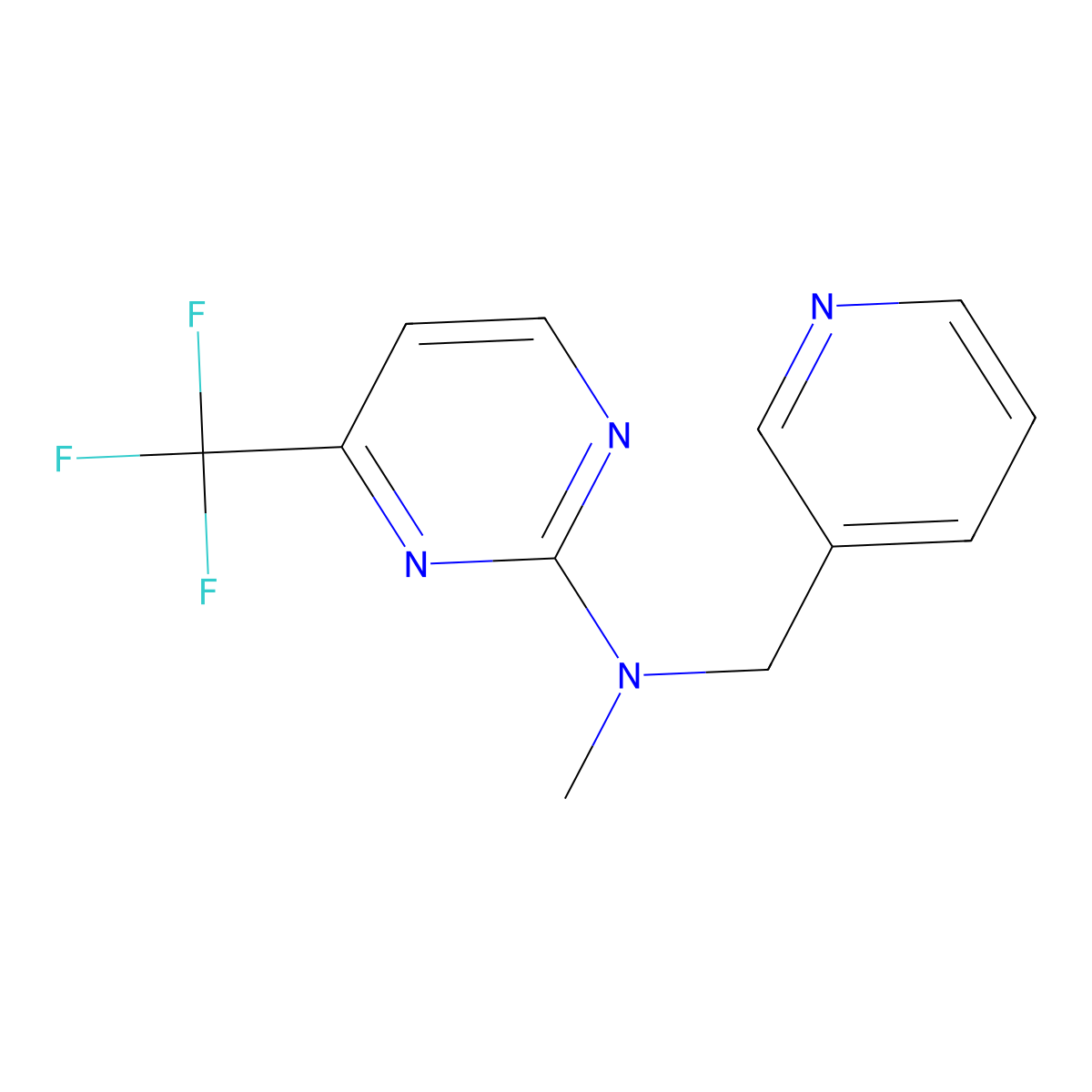 N-methyl-N-(pyridin-3-ylmethyl)-4-(trifluoromethyl)pyrimidin-2-amine molecular structure, CAS 3030766-70-9