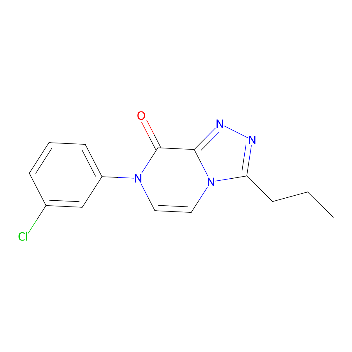 7-(3-chlorophenyl)-3-propyl-7H,8H-[1,2,4]triazolo[4,3-a]pyrazin-8-one molecular structure, CAS 3030766-96-9