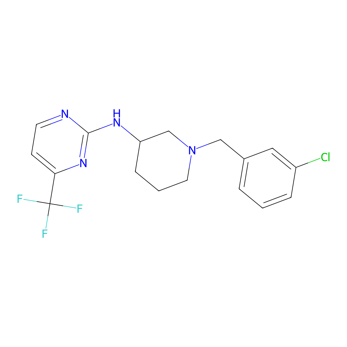 2-{3-[Cyclopropyl(pyrimidin-2-yl)amino]piperidin-1-yl}-6-fluorobenzonitrile molecular structure, CAS 3030767-36-0