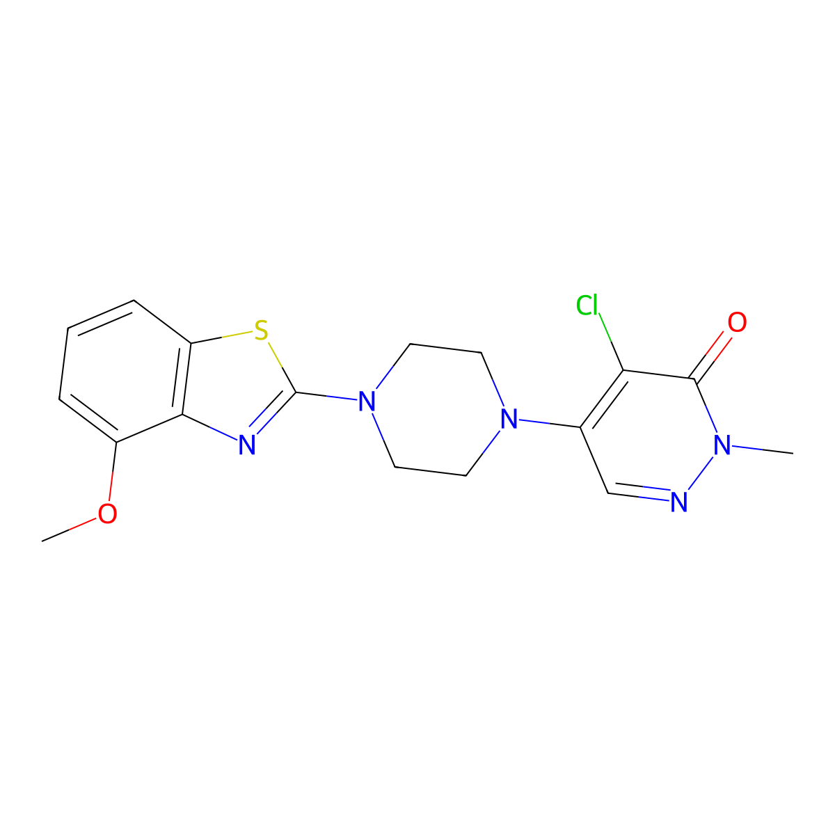 4-Chloro-5-[4-(4-methoxy-1,3-benzothiazol-2-yl)piperazin-1-yl]-2-methyl-2,3-dihydropyridazin-3-one molecular structure, CAS 3030768-44-3