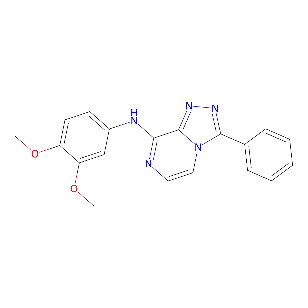 N-(3,4-dimethoxyphenyl)-3-phenyl-[1,2,4]triazolo[4,3-a]pyrazin-8-amine molecular structure, CAS 3030777-31-9