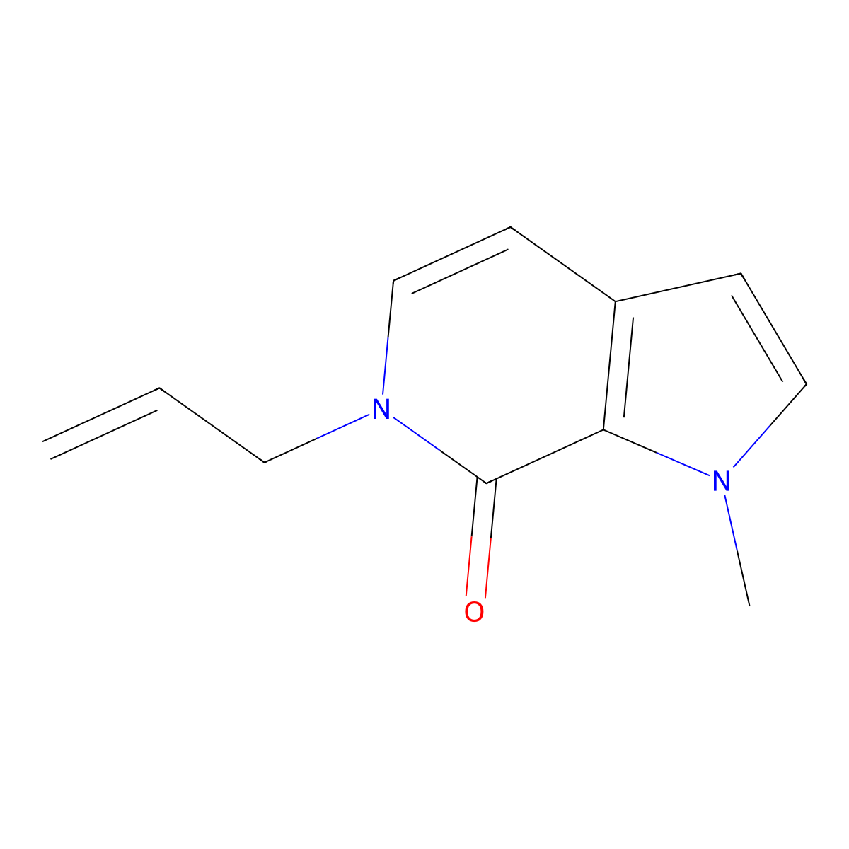 1-methyl-6-(prop-2-en-1-yl)-1H,6H,7H-pyrrolo[2,3-c]pyridin-7-one molecular structure, CAS 3030778-50-5