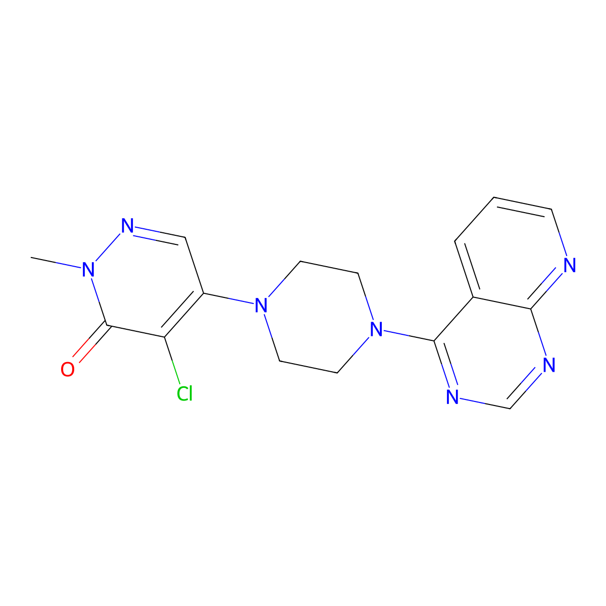 4-Chloro-2-methyl-5-(4-{pyrido[2,3-d]pyrimidin-4-yl}piperazin-1-yl)-2,3-dihydropyridazin-3-one molecular structure, CAS 3030778-54-9