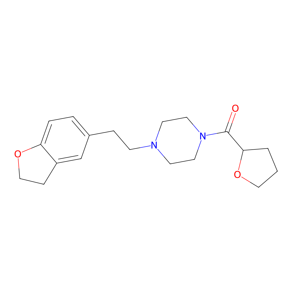 1-[2-(2,3-Dihydro-1-benzofuran-5-yl)ethyl]-4-(oxolane-2-carbonyl)piperazine molecular structure, CAS 3030779-07-5